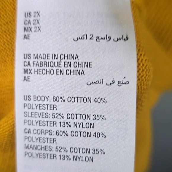 Style & Co Mustard Yellow Long Ribbed Sleeve Sweater, Plus Size 2X, NWT - Picture 5 of 5